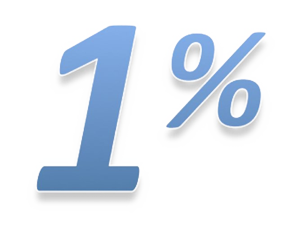 1%