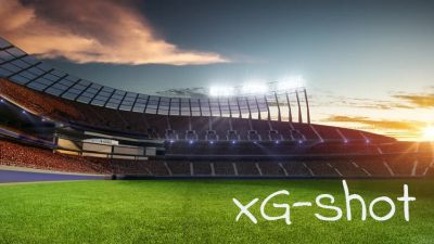 Футбольное поле с надписью "xG-shot"