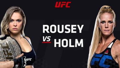 Реклама боя новых бойцов UFC: Rousey vs Holm