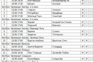 Система ставок на тотализатор 6 из 8