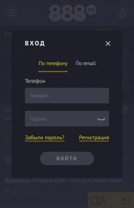 Вход на сайт по мобильному телефону